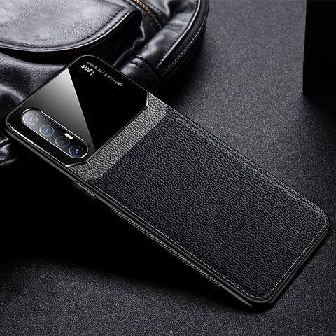 Silikon Hülle Handyhülle Gummi Schutzhülle Leder Tasche S05 für Oppo Reno3 Pro Schwarz