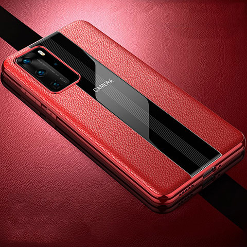 Silikon Hülle Handyhülle Gummi Schutzhülle Leder Tasche S06 für Huawei P40 Pro Rot