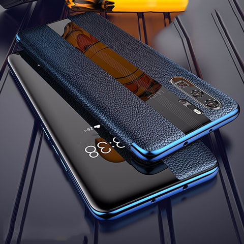 Silikon Hülle Handyhülle Gummi Schutzhülle Leder Tasche Z01 für Huawei P30 Pro New Edition Blau