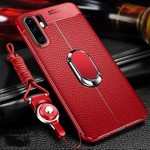 Silikon Hülle Handyhülle Gummi Schutzhülle Leder Tasche Z02 für Huawei P30 Pro New Edition Rot