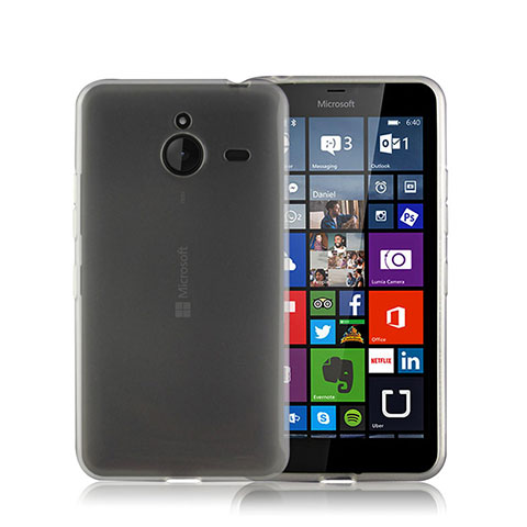 Silikon Hülle Handyhülle Gummi Schutzhülle Matt für Microsoft Lumia 640 XL Lte Grau