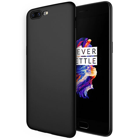 Silikon Hülle Handyhülle Gummi Schutzhülle S01 für OnePlus 5 Schwarz