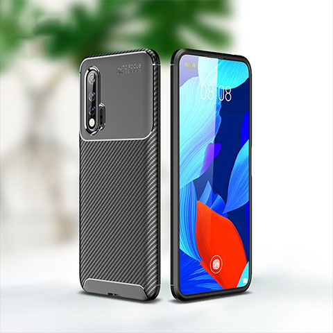 Silikon Hülle Handyhülle Gummi Schutzhülle Tasche Köper für Huawei Nova 6 Schwarz