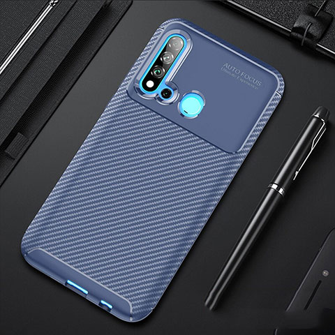 Silikon Hülle Handyhülle Gummi Schutzhülle Tasche Köper für Huawei P20 Lite (2019) Blau