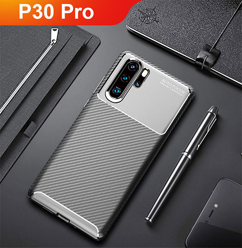 Silikon Hülle Handyhülle Gummi Schutzhülle Tasche Köper für Huawei P30 Pro New Edition Schwarz