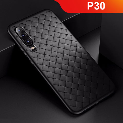 Silikon Hülle Handyhülle Gummi Schutzhülle Tasche Köper für Huawei P30 Schwarz