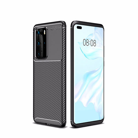 Silikon Hülle Handyhülle Gummi Schutzhülle Tasche Köper für Huawei P40 Pro Schwarz