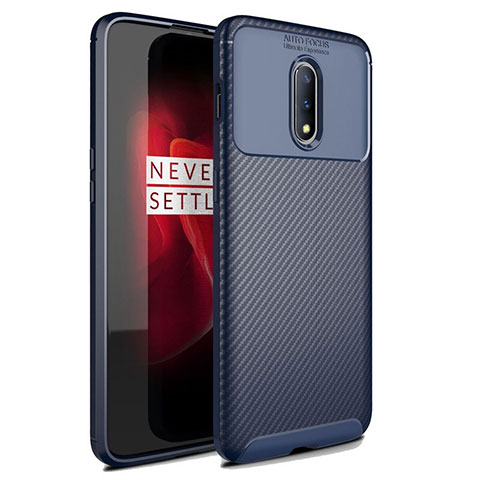 Silikon Hülle Handyhülle Gummi Schutzhülle Tasche Köper für OnePlus 7 Blau