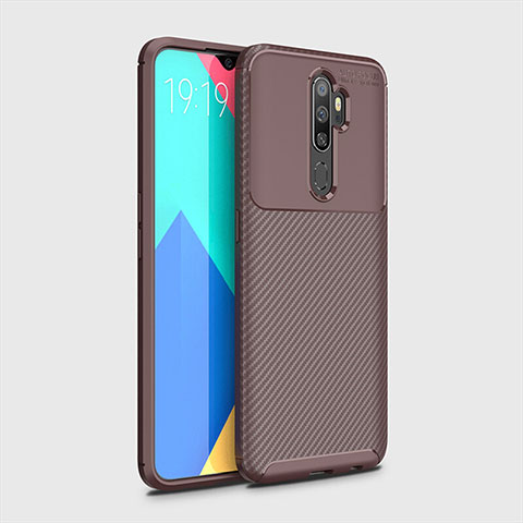 Silikon Hülle Handyhülle Gummi Schutzhülle Tasche Köper für Oppo A11X Braun