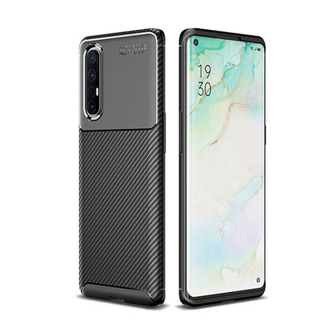 Silikon Hülle Handyhülle Gummi Schutzhülle Tasche Köper für Oppo Find X2 Neo Schwarz