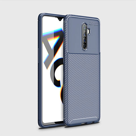 Silikon Hülle Handyhülle Gummi Schutzhülle Tasche Köper für Oppo Reno Ace Blau