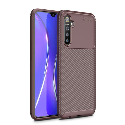 Silikon Hülle Handyhülle Gummi Schutzhülle Tasche Köper für Realme X2 Braun