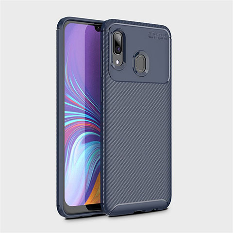 Silikon Hülle Handyhülle Gummi Schutzhülle Tasche Köper für Samsung Galaxy A40 Blau