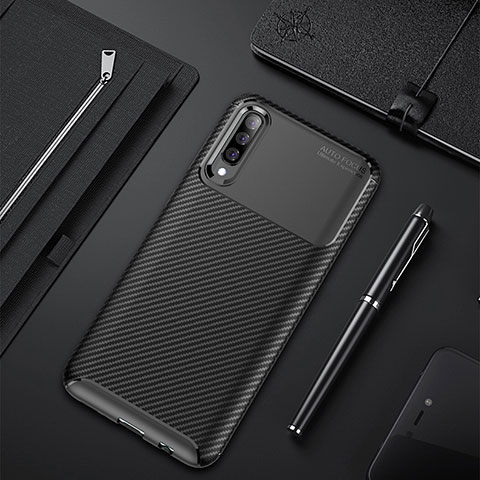 Silikon Hülle Handyhülle Gummi Schutzhülle Tasche Köper für Samsung Galaxy A50S Schwarz