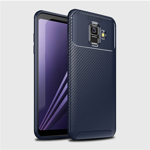 Silikon Hülle Handyhülle Gummi Schutzhülle Tasche Köper für Samsung Galaxy A6 (2018) Blau