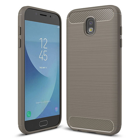 Silikon Hülle Handyhülle Gummi Schutzhülle Tasche Köper für Samsung Galaxy J5 (2017) Duos J530F Grau