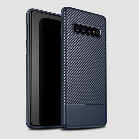 Silikon Hülle Handyhülle Gummi Schutzhülle Tasche Köper für Samsung Galaxy S10 5G Blau