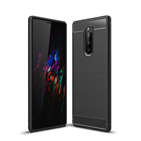 Silikon Hülle Handyhülle Gummi Schutzhülle Tasche Köper für Sony Xperia 1 Schwarz