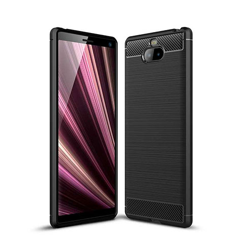 Silikon Hülle Handyhülle Gummi Schutzhülle Tasche Köper für Sony Xperia 10 Plus Schwarz