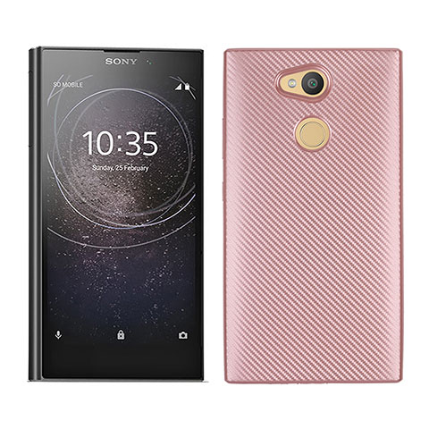 Silikon Hülle Handyhülle Gummi Schutzhülle Tasche Köper für Sony Xperia L2 Rosegold