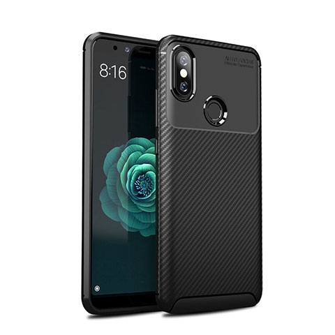 Silikon Hülle Handyhülle Gummi Schutzhülle Tasche Köper für Xiaomi Mi 6X Schwarz