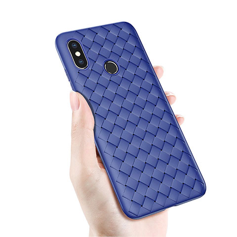 Silikon Hülle Handyhülle Gummi Schutzhülle Tasche Köper für Xiaomi Mi 8 Blau