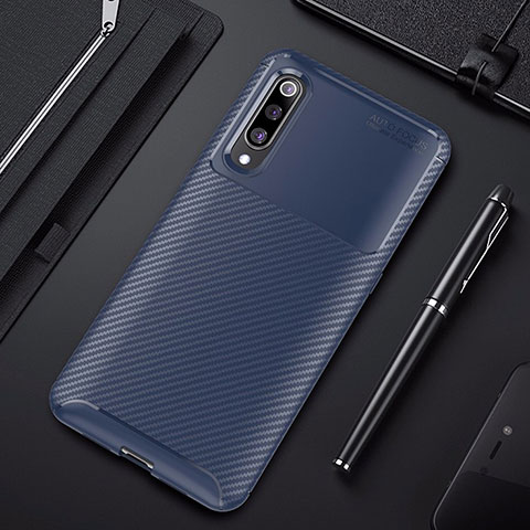 Silikon Hülle Handyhülle Gummi Schutzhülle Tasche Köper für Xiaomi Mi 9 Lite Blau