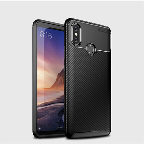 Silikon Hülle Handyhülle Gummi Schutzhülle Tasche Köper für Xiaomi Mi Max 3 Schwarz