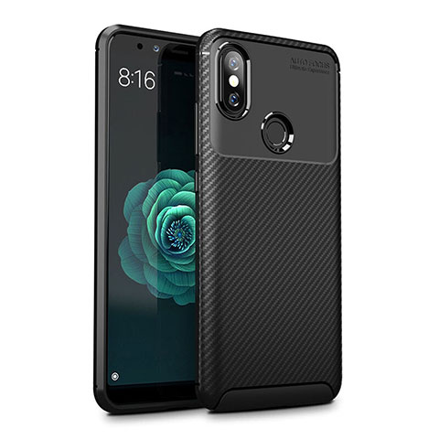 Silikon Hülle Handyhülle Gummi Schutzhülle Tasche Köper für Xiaomi Redmi 6 Pro Schwarz