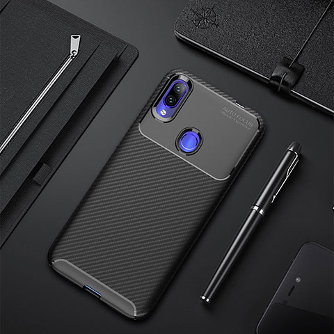 Silikon Hülle Handyhülle Gummi Schutzhülle Tasche Köper für Xiaomi Redmi 7 Schwarz