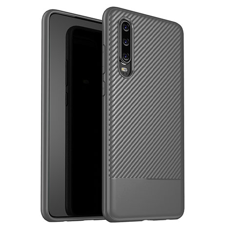 Silikon Hülle Handyhülle Gummi Schutzhülle Tasche Köper G02 für Huawei P30 Grau