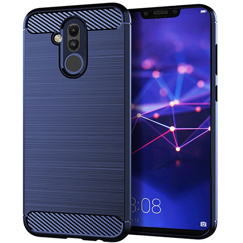 Silikon Hülle Handyhülle Gummi Schutzhülle Tasche Köper S01 für Huawei Mate 20 Lite Blau