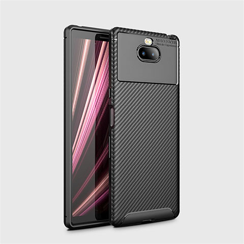 Silikon Hülle Handyhülle Gummi Schutzhülle Tasche Köper S01 für Sony Xperia 10 Schwarz