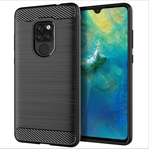 Silikon Hülle Handyhülle Gummi Schutzhülle Tasche Köper S02 für Huawei Mate 20 Schwarz