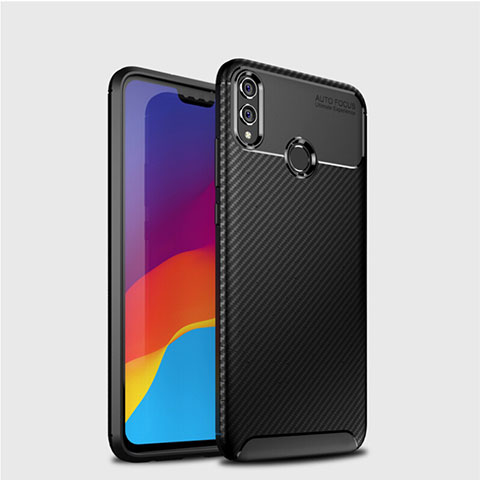 Silikon Hülle Handyhülle Gummi Schutzhülle Tasche Köper T01 für Huawei Honor V10 Lite Schwarz