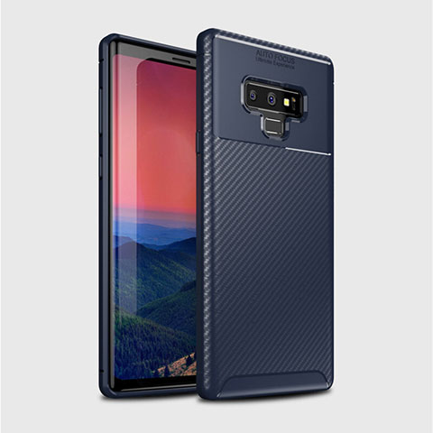 Silikon Hülle Handyhülle Gummi Schutzhülle Tasche Köper T01 für Samsung Galaxy Note 9 Blau