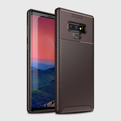 Silikon Hülle Handyhülle Gummi Schutzhülle Tasche Köper T01 für Samsung Galaxy Note 9 Braun