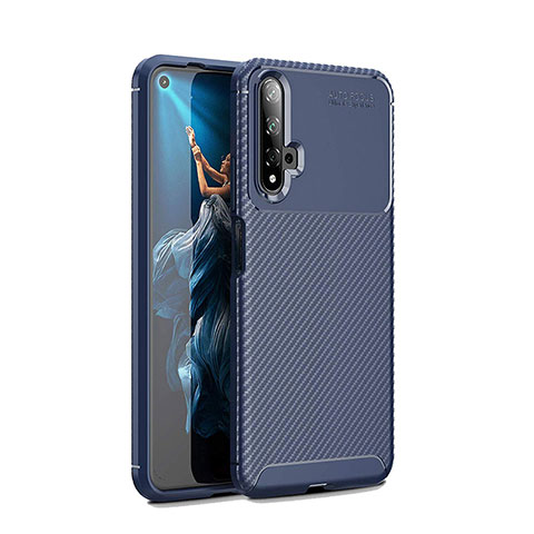 Silikon Hülle Handyhülle Gummi Schutzhülle Tasche Köper Y01 für Huawei Honor 20 Blau