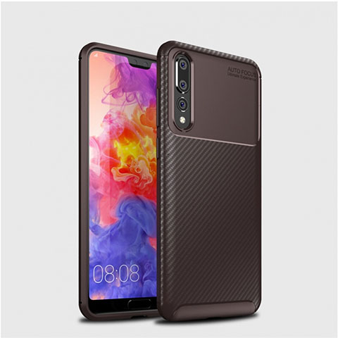 Silikon Hülle Handyhülle Gummi Schutzhülle Tasche Köper Y01 für Huawei P20 Pro Braun