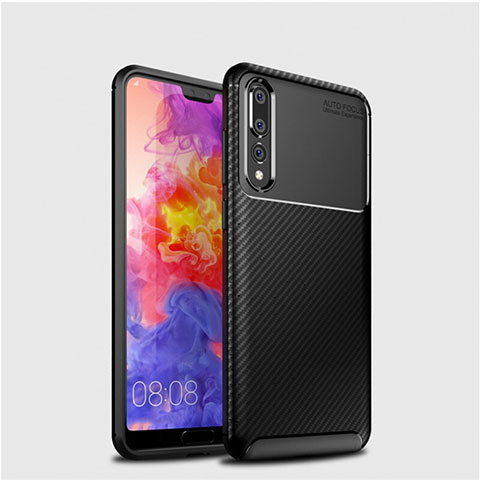 Silikon Hülle Handyhülle Gummi Schutzhülle Tasche Köper Y01 für Huawei P20 Pro Schwarz