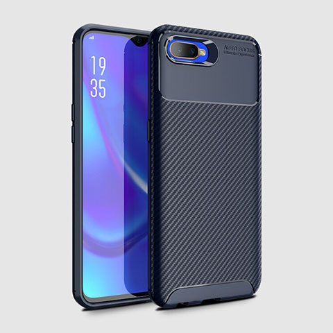 Silikon Hülle Handyhülle Gummi Schutzhülle Tasche Köper Y01 für Oppo K1 Blau