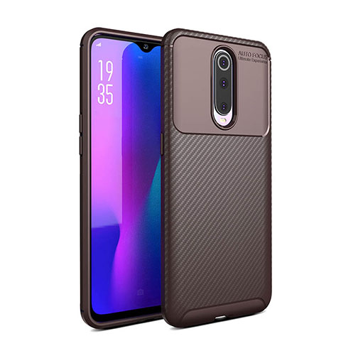 Silikon Hülle Handyhülle Gummi Schutzhülle Tasche Köper Y01 für Oppo R17 Pro Braun