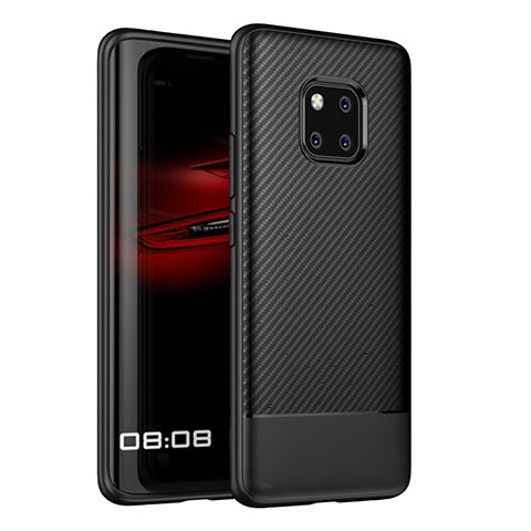 Silikon Hülle Handyhülle Gummi Schutzhülle Tasche Köper Z01 für Huawei Mate 20 Pro Schwarz