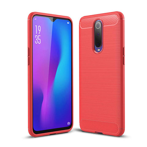 Silikon Hülle Handyhülle Gummi Schutzhülle Tasche Line C01 für Oppo RX17 Pro Rot