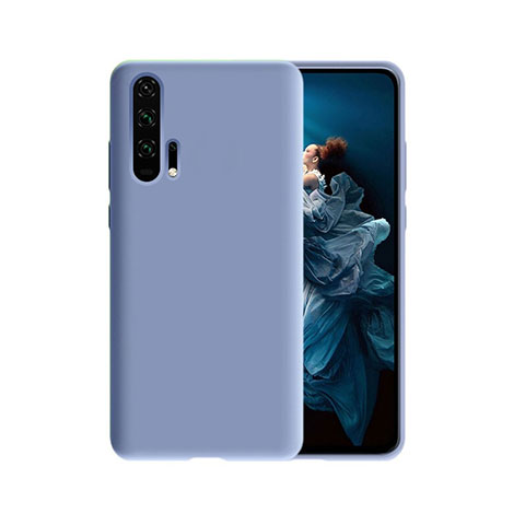 Silikon Hülle Handyhülle Gummi Schutzhülle Tasche Line C07 für Huawei Honor 20 Pro Violett