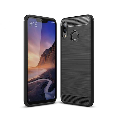 Silikon Hülle Handyhülle Gummi Schutzhülle Tasche Line für Huawei P20 Lite Schwarz