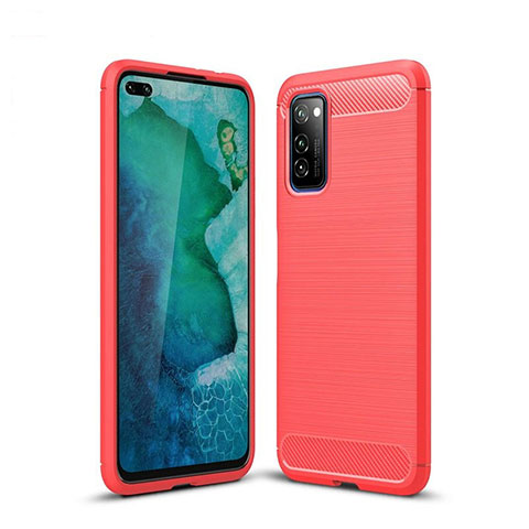 Silikon Hülle Handyhülle Gummi Schutzhülle Tasche Line S01 für Huawei Honor V30 Pro 5G Rot