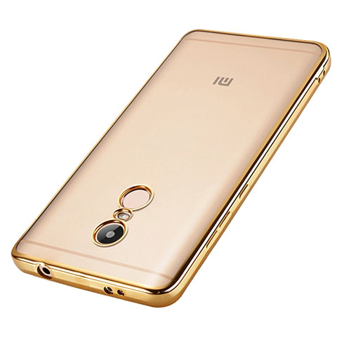 Silikon Hülle Handyhülle Rahmen Schutzhülle Durchsichtig Transparent für Xiaomi Redmi Note 4X Gold