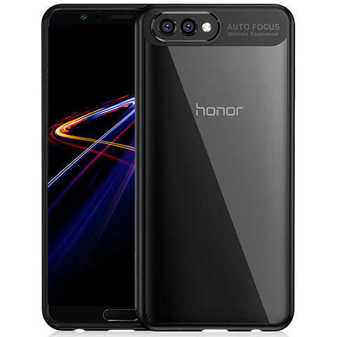 Silikon Hülle Handyhülle Rahmen Schutzhülle Durchsichtig Transparent Spiegel für Huawei Honor V10 Schwarz