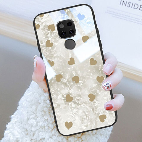 Silikon Hülle Handyhülle Rahmen Schutzhülle Spiegel Liebe Herz für Huawei Mate 20 Gold